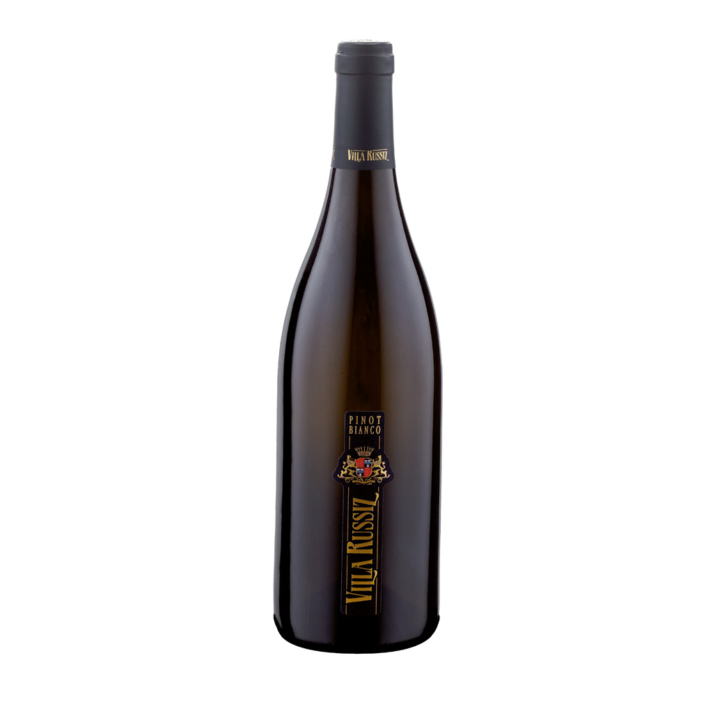 Flasche italienischer Weißwein, Pinot Bianco, Weinanbaugebiet Collio, Delizia