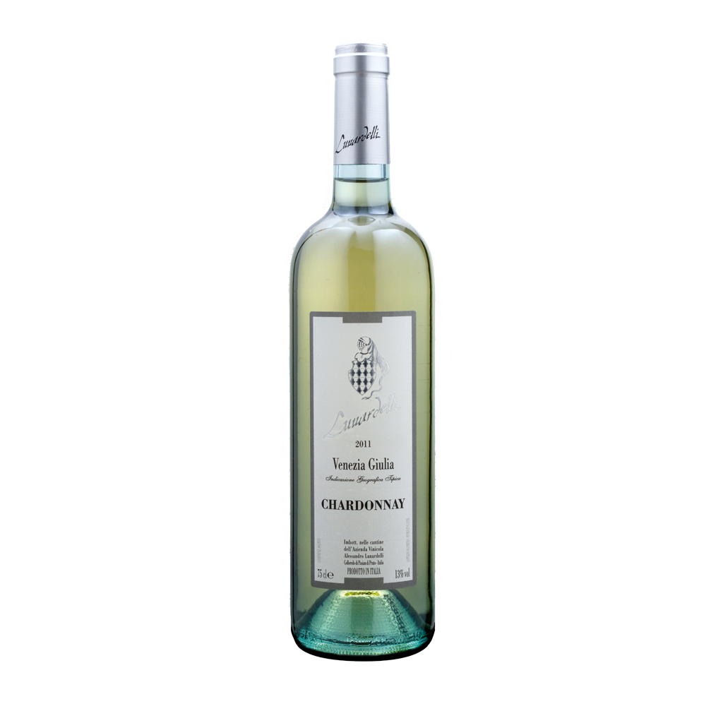 Flasche italienischer Weißwein, Chardonnay, Weinanbaugebiet Friuli Venezia Giulia, Delizia